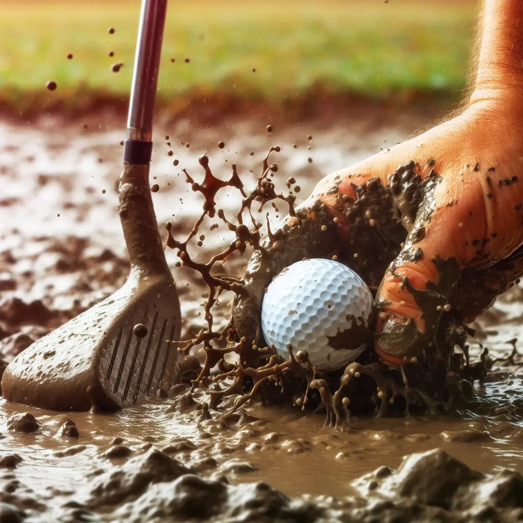 mud affect a golf ball